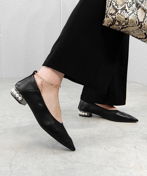 alala（アララ）の「パールヒールアンクレットパンプス（パンプス・レディース・ブルー系/ベージュ/ピンク系/ブラック・S/LL/L/M）」の22枚目の写真