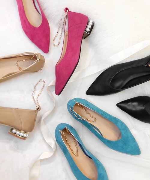 alala（アララ）の「パールヒールアンクレットパンプス（パンプス・レディース・ブルー系/ベージュ/ピンク系/ブラック・S/LL/L/M）」の11枚目の写真