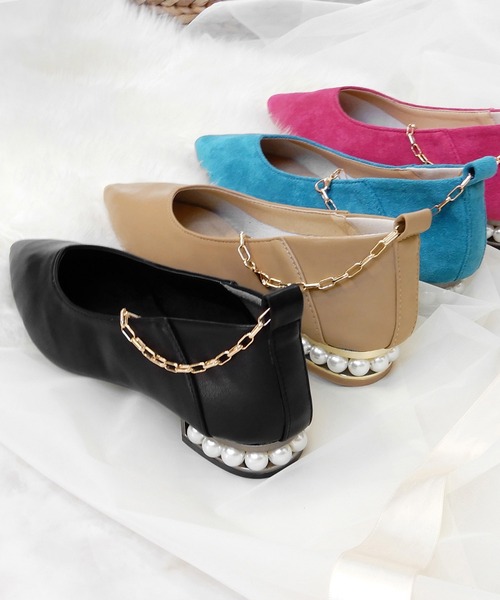 alala（アララ）の「パールヒールアンクレットパンプス（パンプス・レディース・ブルー系/ベージュ/ピンク系/ブラック・S/LL/L/M）」の18枚目の写真