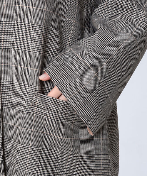 Demi-Luxe BEAMS(デミルクス ビームス)の「Demi-Luxe BEAMS / ステンカラー リバーコート(ノーカラーコート・レディース・チェック・36/38)」の13枚目の写真
