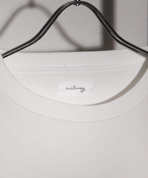 NILWAY（ニルウェイ）の「フレアスリーブルーズベーシックロンT（Tシャツ/カットソー・メンズ・ホワイト/ブルー/チャコール・MEDIUM/LARGE）」の6枚目の写真