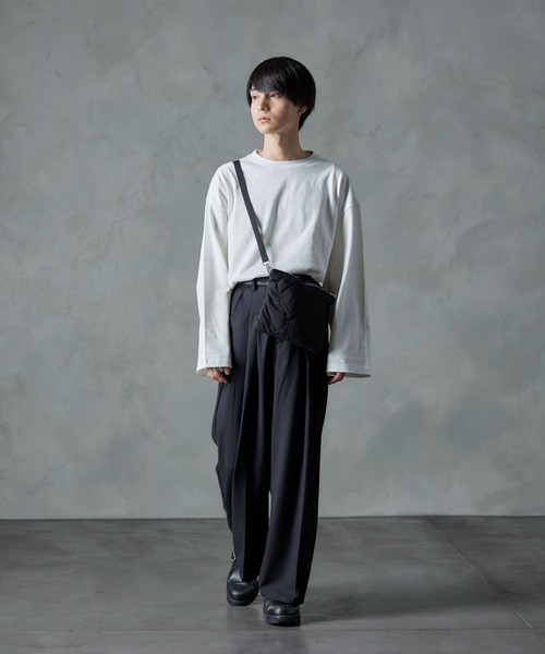 NILWAY（ニルウェイ）の「フレアスリーブルーズベーシックロンT（Tシャツ/カットソー・メンズ・ホワイト/ブルー/チャコール・MEDIUM/LARGE）」の21枚目の写真