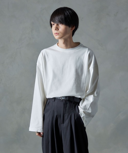 NILWAY（ニルウェイ）の「フレアスリーブルーズベーシックロンT（Tシャツ/カットソー・メンズ・ホワイト/ブルー/チャコール・MEDIUM/LARGE）」の19枚目の写真