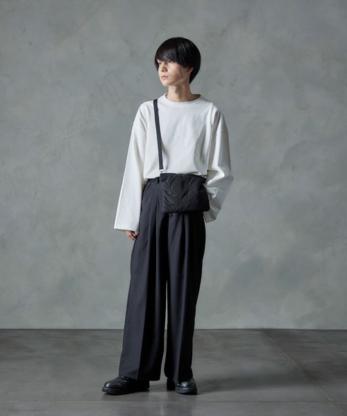 NILWAY（ニルウェイ）の「フレアスリーブルーズベーシックロンT（Tシャツ/カットソー・メンズ・ホワイト/ブルー/チャコール・MEDIUM/LARGE）」の20枚目の写真