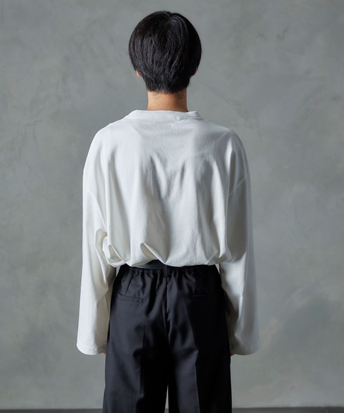 NILWAY（ニルウェイ）の「フレアスリーブルーズベーシックロンT（Tシャツ/カットソー・メンズ・ホワイト/ブルー/チャコール・MEDIUM/LARGE）」の17枚目の写真