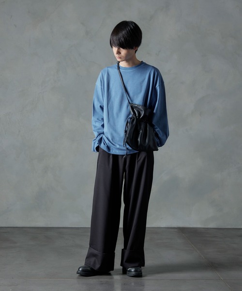 NILWAY（ニルウェイ）の「フレアスリーブルーズベーシックロンT（Tシャツ/カットソー・メンズ・ホワイト/ブルー/チャコール・MEDIUM/LARGE）」の16枚目の写真