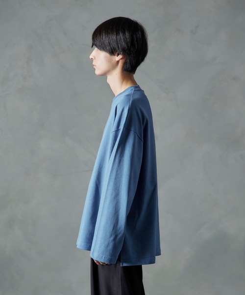 NILWAY（ニルウェイ）の「フレアスリーブルーズベーシックロンT（Tシャツ/カットソー・メンズ・ホワイト/ブルー/チャコール・MEDIUM/LARGE）」の13枚目の写真