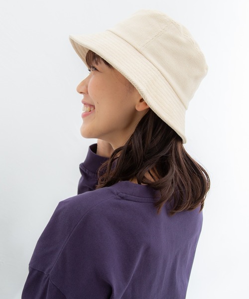 Honeys（ハニーズ）の「コーデュロイバケット（ハット・レディース・ブラック/ベージュ/ブルー/アイボリー/ダークグレー・FREE）」の8枚目の写真