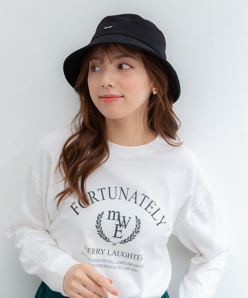 Honeys（ハニーズ）の「コーデュロイバケット（ハット・レディース・ブラック/ベージュ/ブルー/アイボリー/ダークグレー・FREE）」の10枚目の写真