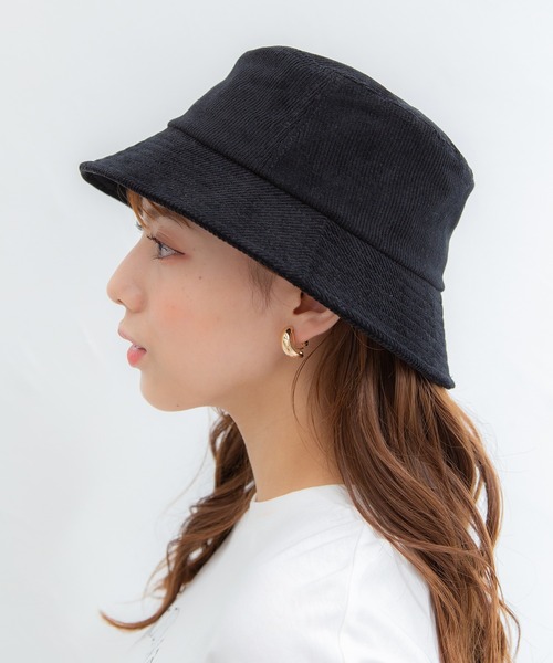 Honeys（ハニーズ）の「コーデュロイバケット（ハット・レディース・ブラック/ベージュ/ブルー/アイボリー/ダークグレー・FREE）」の12枚目の写真
