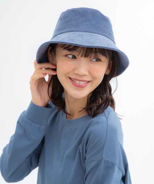 Honeys（ハニーズ）の「コーデュロイバケット（ハット・レディース・ブラック/ベージュ/ブルー/アイボリー/ダークグレー・FREE）」の14枚目の写真