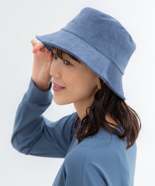 Honeys（ハニーズ）の「コーデュロイバケット（ハット・レディース・ブラック/ベージュ/ブルー/アイボリー/ダークグレー・FREE）」の15枚目の写真