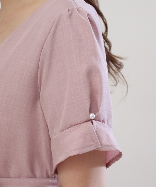 ASTORIA ODIER（アストリアオディール）の「サイドレースワンピース（ワンピース・レディース・ベージュ/ブルー/ラベンダー/ネイビー/ピンク・MEDIUM/SMALL）」の20枚目の写真