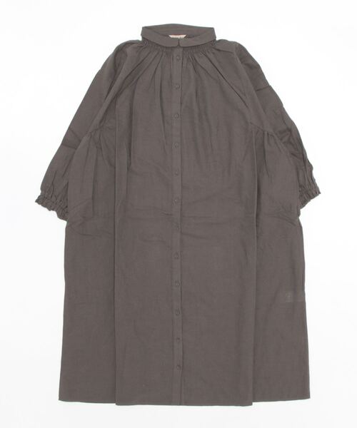 Samansa Mos2（サマンサ モスモス）の「シャーリングシャツワンピース（ワンピース・レディース・グレー/レッド/チャコール/ブルー・ﾌﾘ-）」の3枚目の写真