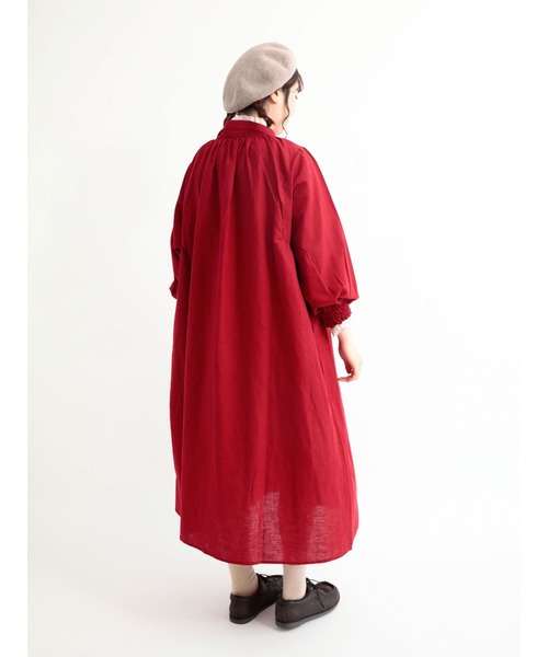 Samansa Mos2（サマンサ モスモス）の「シャーリングシャツワンピース（ワンピース・レディース・グレー/レッド/チャコール/ブルー・ﾌﾘ-）」の18枚目の写真