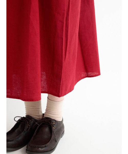 Samansa Mos2（サマンサ モスモス）の「シャーリングシャツワンピース（ワンピース・レディース・グレー/レッド/チャコール/ブルー・ﾌﾘ-）」の8枚目の写真