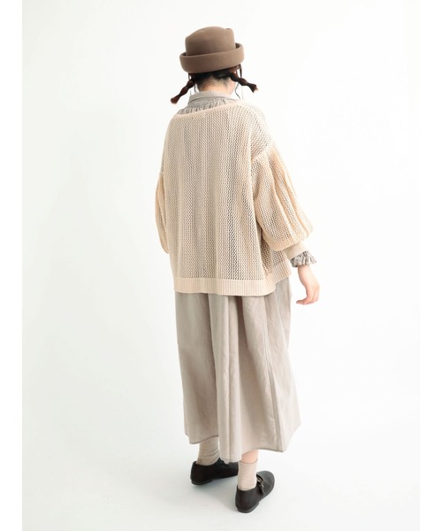 Samansa Mos2（サマンサ モスモス）の「シャーリングシャツワンピース（ワンピース・レディース・グレー/レッド/チャコール/ブルー・ﾌﾘ-）」の5枚目の写真