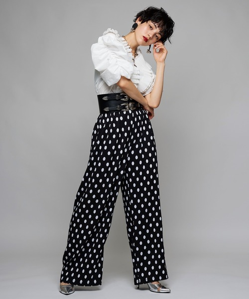 Narcissus(ナルシス)の「【WEBSTORE 限定商品】ドットパンツ(その他パンツ・レディース・ホワイト/ブラック・FREE)」の3枚目の写真