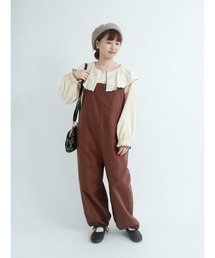 Samansa Mos2 | コットンツイル裾ドロストサロペット(その他パンツ)