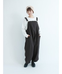Samansa Mos2 | コットンツイル裾ドロストサロペット(その他パンツ)
