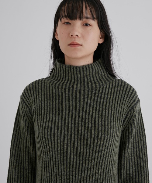 fukuu(フクウ)の「リブニットロングワンピース(ワンピース・レディース・グリーン/ベージュ・M/L)」の11枚目の写真