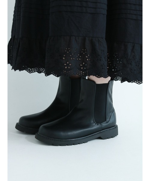 Samansa Mos2（サマンサ モスモス）の「サイドゴアブーツ（ブーツ・レディース・ブラック/ブラウン・MEDIUM/LARGE）」の2枚目の写真