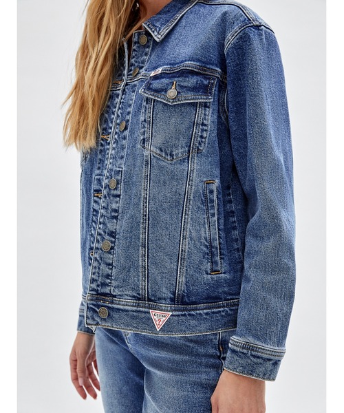 Guess（ゲス）の「GUESS Originals Oversized Denim Jacket（デニムジャケット・レディース・インディゴブルー・MEDIUM/X-SMALL/SMALL）」の5枚目の写真