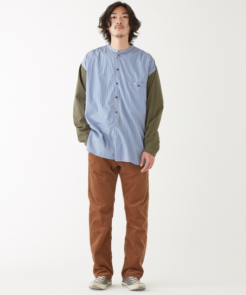GYPSY&SONS（ジプシーアンドサンズ）の「STRIPE FARM SHIRTS（シャツ/ブラウス・メンズ・カーキ/ネイビー・LARGE/MEDIUM）」の5枚目の写真