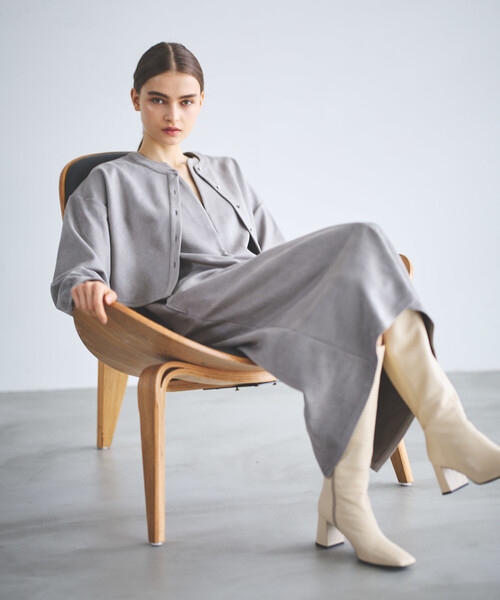 ReNorm（リノーム）の「ショートカーデ＆ジャンスカSETワンピース（ジャンパースカート・レディース・ブラック/グレー/ベージュ・M/S）」の16枚目の写真