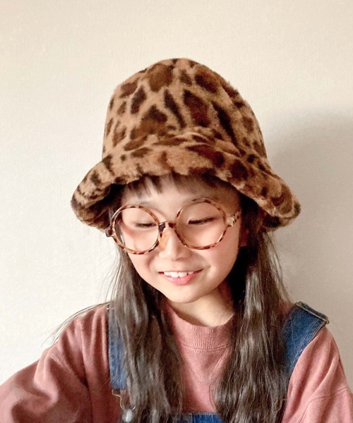 CIAOPANIC TYPY（チャオパニックティピー）の「【KIDS】フェイクファーバケットハット（ハット・キッズ・グレイッシュベージュ/ブラウン/ブラック/アイボリー・ONE SIZE）」の3枚目の写真