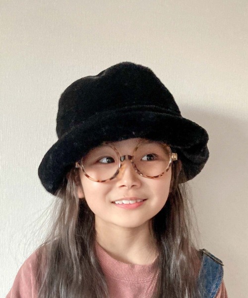 CIAOPANIC TYPY（チャオパニックティピー）の「【KIDS】フェイクファーバケットハット（ハット・キッズ・グレイッシュベージュ/ブラウン/ブラック/アイボリー・ONE SIZE）」の2枚目の写真