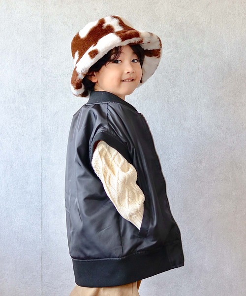 CIAOPANIC TYPY（チャオパニックティピー）の「【KIDS】フェイクファーバケットハット（ハット・キッズ・グレイッシュベージュ/ブラウン/ブラック/アイボリー・ONE SIZE）」の19枚目の写真