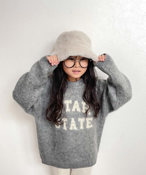 CIAOPANIC TYPY（チャオパニックティピー）の「【KIDS】フェイクファーバケットハット（ハット・キッズ・グレイッシュベージュ/ブラウン/ブラック/アイボリー・ONE SIZE）」の16枚目の写真