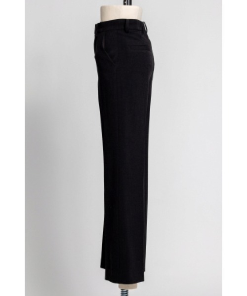 N WITH.（エヌウィズ）の「ベーシックフレアスラックス（スラックス・レディース・ライトベージュ/ブラック・S/M）」の3枚目の写真