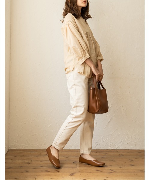 chocomee（チョコミー）の「taperd denim pants/テーパードデニムパンツ（デニムパンツ・レディース・ブラック/アイボリー/ブルー・FREE）」の4枚目の写真