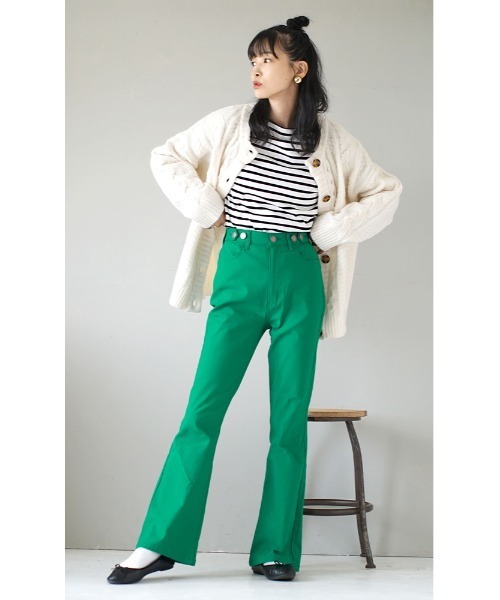 MIMIMEMETE(ミミメメット)の「ケーブル編み ニットカーディガン(カーディガン/ボレロ・レディース・レッド/ライトブルー/パープル/オフホワイト・フリー)」の17枚目の写真