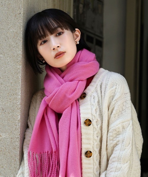 MIMIMEMETE(ミミメメット)の「ケーブル編み ニットカーディガン(カーディガン/ボレロ・レディース・レッド/ライトブルー/パープル/オフホワイト・フリー)」の15枚目の写真