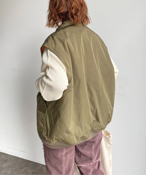 CPCM（シーピーシーエム）の「袖脱着CWUジャケット（MA-1・メンズ・ブラック/カーキ/アイボリー・MEDIUM/LARGE）」の22枚目の写真