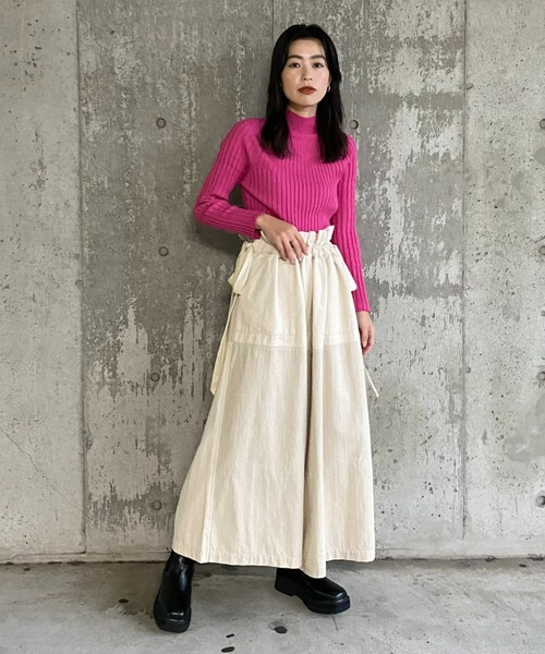 RODEO CROWNS WIDE BOWL（ロデオクラウンズワイドボウル）の「H×Rエプロンスカーチョ（その他パンツ・レディース・カーキ/アイボリー・FREE）」の17枚目の写真