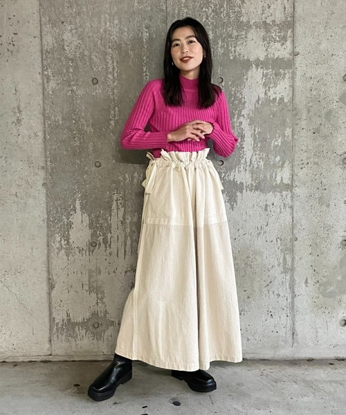RODEO CROWNS WIDE BOWL（ロデオクラウンズワイドボウル）の「H×Rエプロンスカーチョ（その他パンツ・レディース・カーキ/アイボリー・FREE）」の18枚目の写真