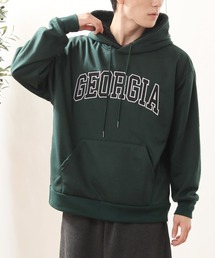 GEORGIA刺繍ロゴ 裏地シャギーボア プルパーカー