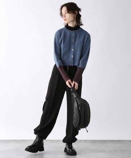 JEANASIS（ジーナシス）の「ミラノリブアソートカラーキリカエショートカーディガン/179444（カーディガン/ボレロ・レディース・ホワイト系その他/ブラック系その他/ブルー系その他・FREE）」の18枚目の写真