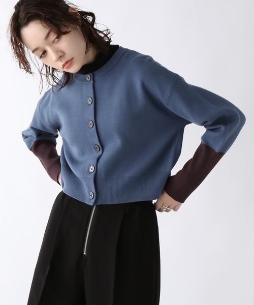 JEANASIS（ジーナシス）の「ミラノリブアソートカラーキリカエショートカーディガン/179444（カーディガン/ボレロ・レディース・ホワイト系その他/ブラック系その他/ブルー系その他・FREE）」の12枚目の写真