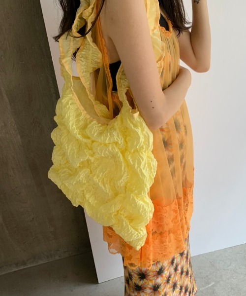 Casselini（キャセリーニ）の「Casselini(キャセリーニ)スクエアギャザートート（トートバッグ・レディース・ブラック/アイボリー/イエロー・FREE）」の15枚目の写真