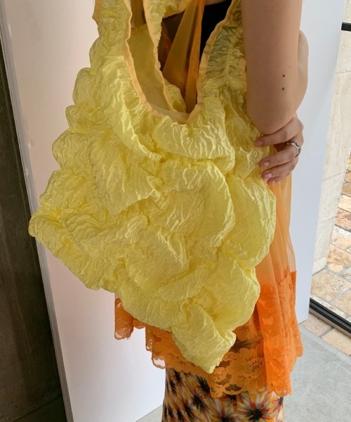 Casselini（キャセリーニ）の「Casselini(キャセリーニ)スクエアギャザートート（トートバッグ・レディース・ブラック/アイボリー/イエロー・FREE）」の16枚目の写真