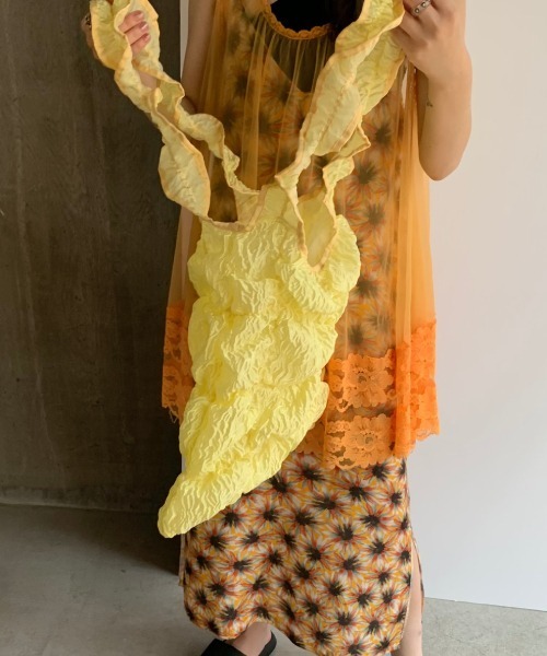 Casselini（キャセリーニ）の「Casselini(キャセリーニ)スクエアギャザートート（トートバッグ・レディース・ブラック/アイボリー/イエロー・FREE）」の18枚目の写真