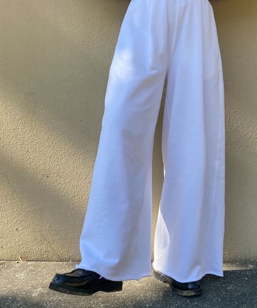 Couleur Meler（クルールメリー）の「Couleur Meler オクユウカ　ワイドスウェットパンツ（その他パンツ・レディース・グレー系その他/ホワイト・FREE）」の10枚目の写真
