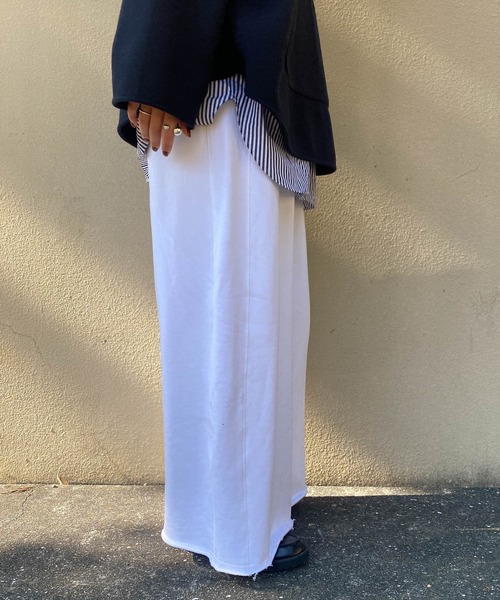 Couleur Meler（クルールメリー）の「Couleur Meler オクユウカ　ワイドスウェットパンツ（その他パンツ・レディース・グレー系その他/ホワイト・FREE）」の12枚目の写真