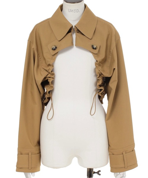 UN3D.(アンスリード)の「UN3D./アンスリード/TRENCH SHRT BZ(ブルゾン・レディース・ブラック/ベージュ・38)」の8枚目の写真