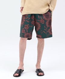 リサイクルポリエステルヒマワリ柄ショートパンツ SUNFLOWER EASY SHORTS